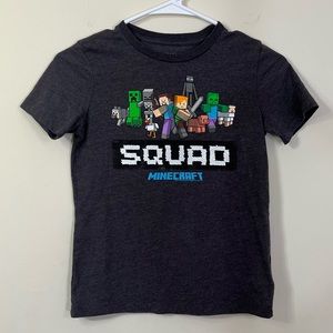 Minecraft Graphic Gray Mojang Tee Shirt